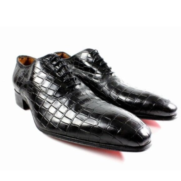 Victor Black Printed Crocodile Calfskin Oxford main image 5